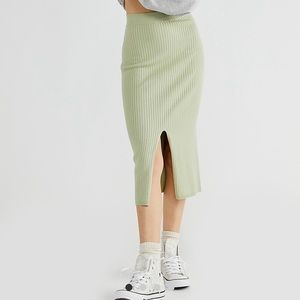 Free People Skyline Midi Skirt Size S
